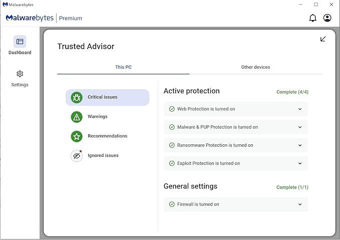 Malwarebytes Premium | 1 Year, 5 Device | Windows, Mac OS, Android, Apple iOS, Chrome [Online Code]