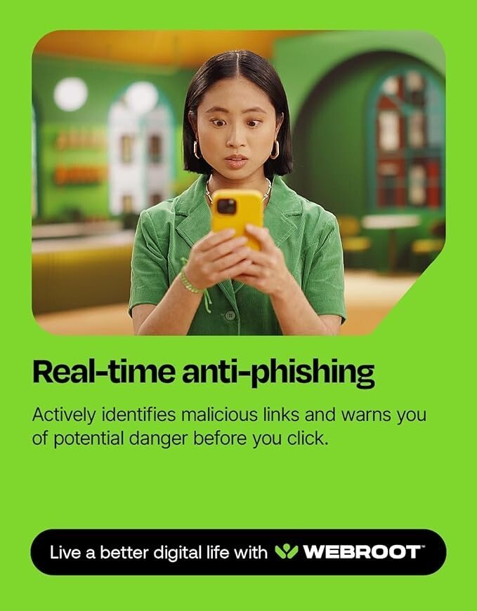 Webroot Internet Security Plus | Antivirus Software 2025 | 3 Device | 2 Year Download for PC/Mac/Chromebook/Android/IOS + Password Manager